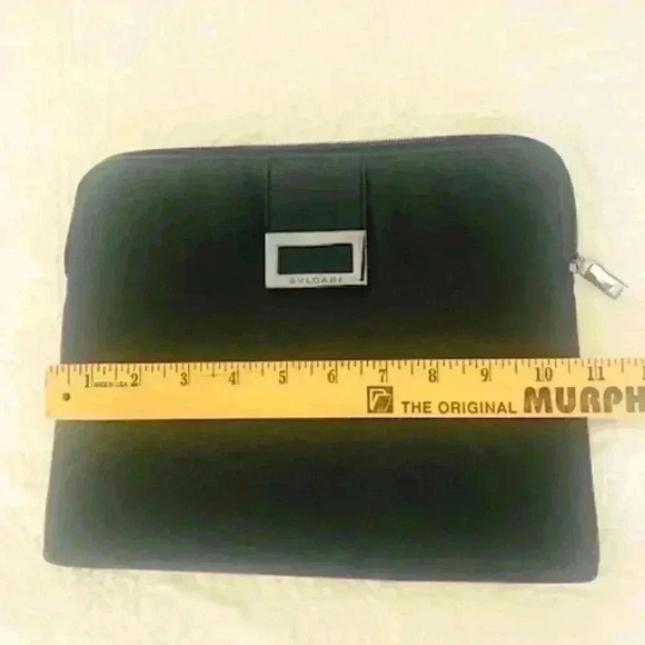 BVLGARI Black CLUTCH Bag Tablet Cosmetic ACCESSORIES Bag - Picture 1 of 7